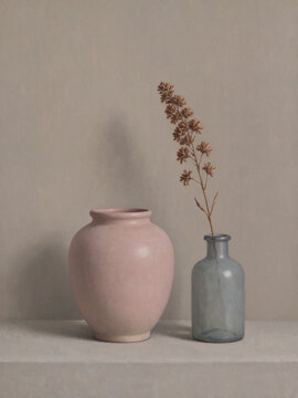 Morandi Still Life Wall Art - Soft Color Printable Poster