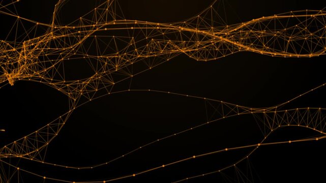 Glowing Gold Network Threads and Digital Particle Flow