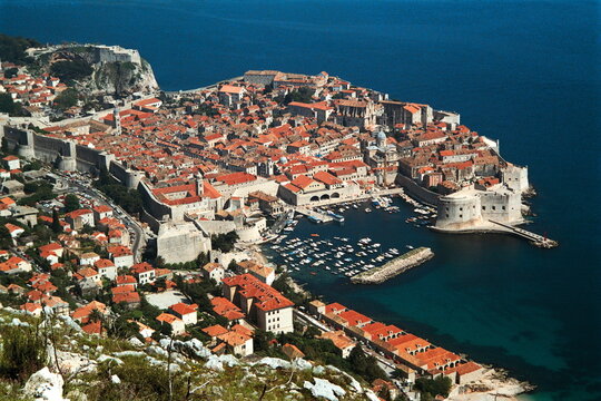 Historic Dubrovnik Old Town and City Walls on the Adriatic Coast