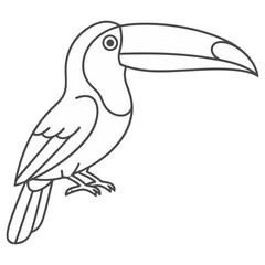 Obraz premium Toucan outline illustration
