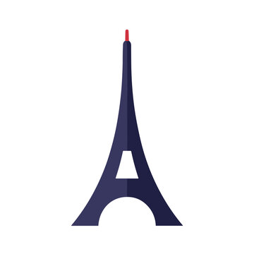 Eiffel Tower illustration with red tip