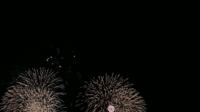 4K clip Beautiful Firework display
