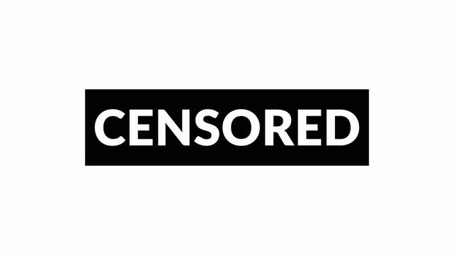 censored text animation, censored text shaking animation on transparent background, 4k with alpha channel, 