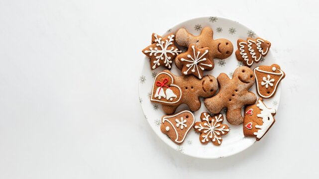 Christmas cookies border HD wallpaper