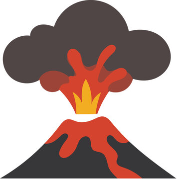 Explosive Volcano Eruption with Large Ash Cloud