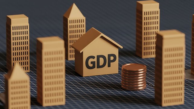 Gdp growth and economic prosperity a futuristic cityscape representing financial success