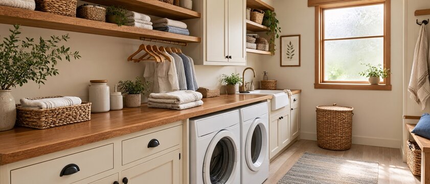 Modern Organized Laundry Room