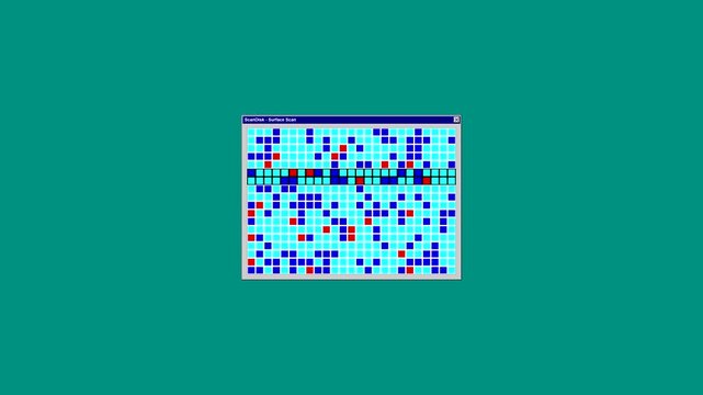 Retro Minesweeper game playing on computer screen