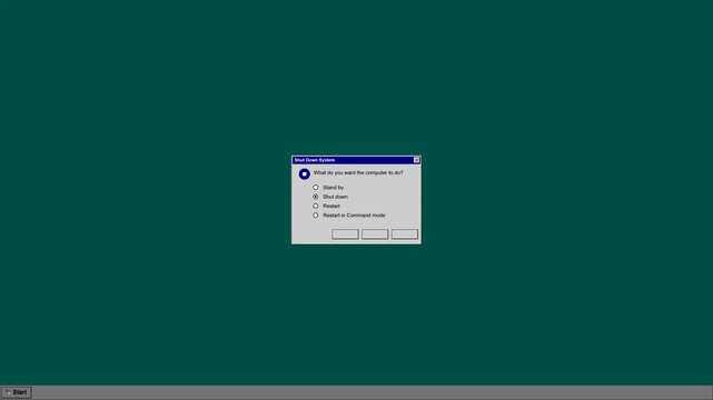 Retro operating system interface window on teal background