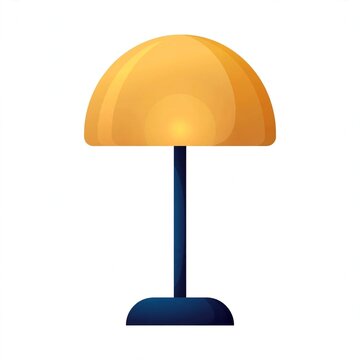 Modern table lamp with glowing shade icon