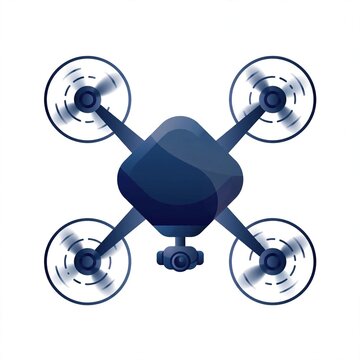 Camera drone in flight icon