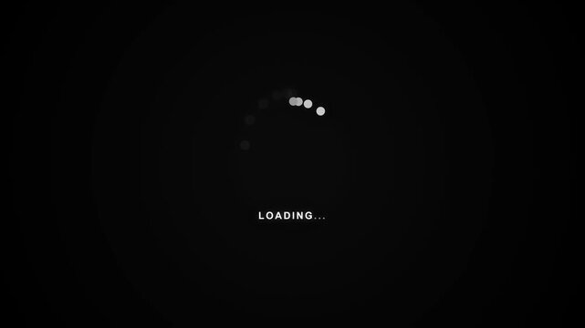 Circular Loading Spinner motion graphics on dark background
