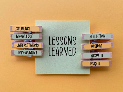Lessons Learned Experience Knowledge and Growth Concept