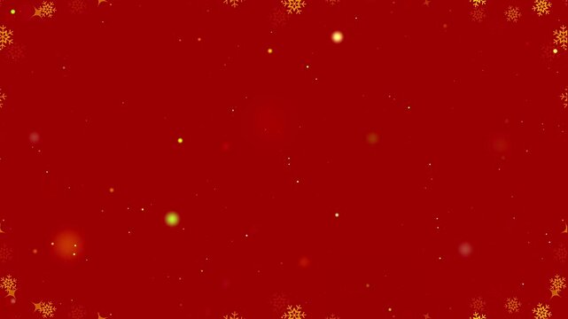 golden Christmas border background with festive decorative elements