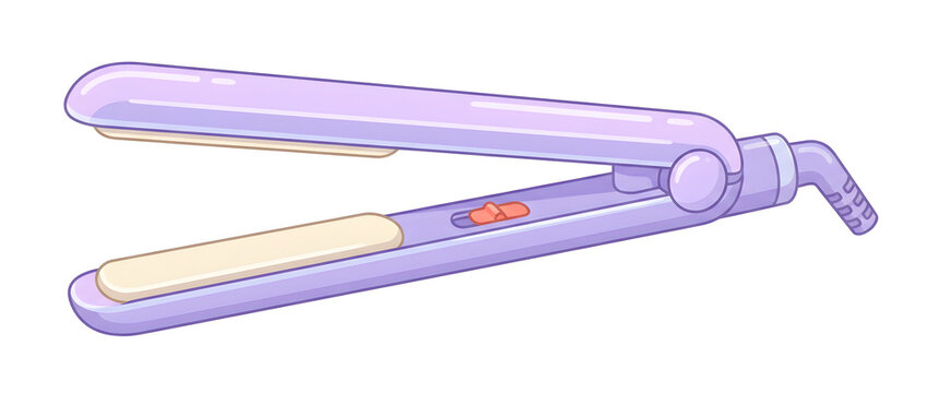 Hair straightener, tool and appliance for beauty with ceramic plates, styling and salon equipment. Professional, flat iron and electronic for grooming with heat, smooth hair and fashion care daily.