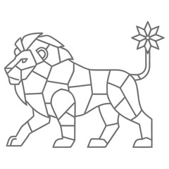 Fototapeta premium Geometric Lion Illustration