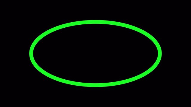 red doodle circle round loop animated highlighter elements. Hand-drawn ovals animation on a green background or alpha channel