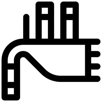 Bagpipe. Editable stroke vector icon.