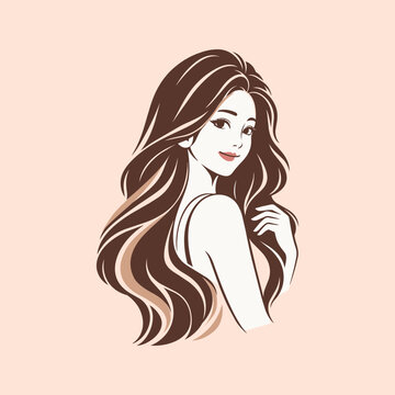 women hair beauty vector illustration