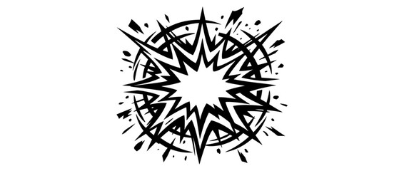 Obraz premium Abstract Explosion Burst Graphic Element Isolated