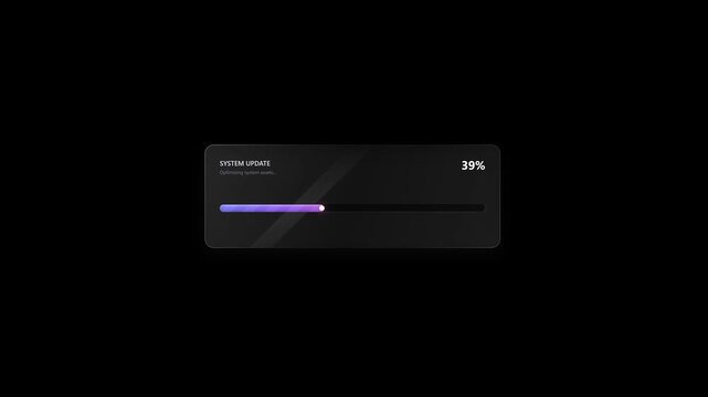 System Update Progress Bar with 36 Percent Loading Indicator