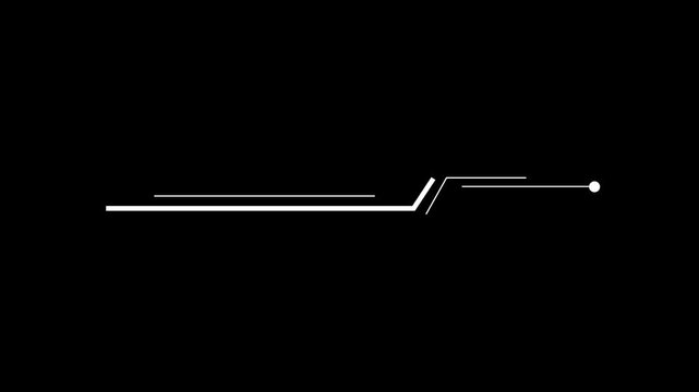 Hud callout rectangle text box animation. Sci fi tech overlay animation. HUD elements frame line callout animation. Alpha channel