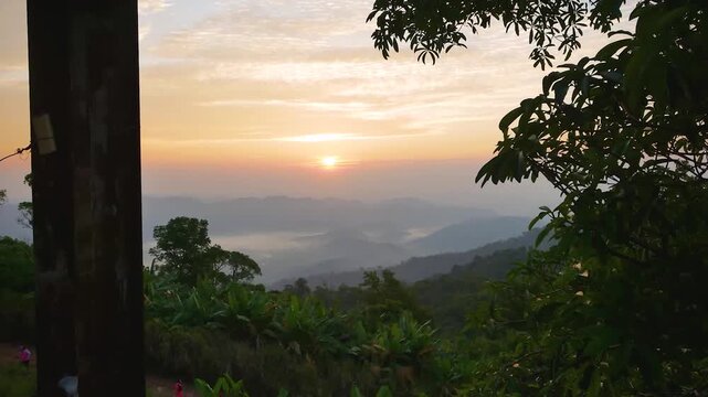 Panoramic View of Khao Krachom, Ratchaburi, Thailand