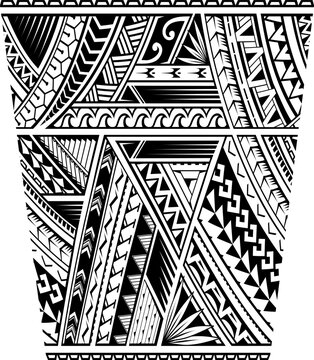 Tribal sleeve design in traditional Polynesian style