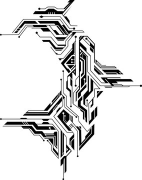 Electronic circuit board as a tattoo design