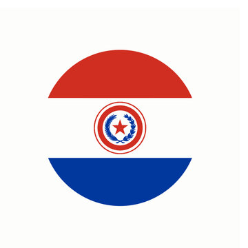 Circular Paraguay Flag Icon Design