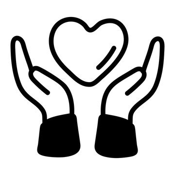 Hand-drawn doodle of two hands holding a heart, representing care, compassion, employee wellbeing, and supportive workplace relationships at work.