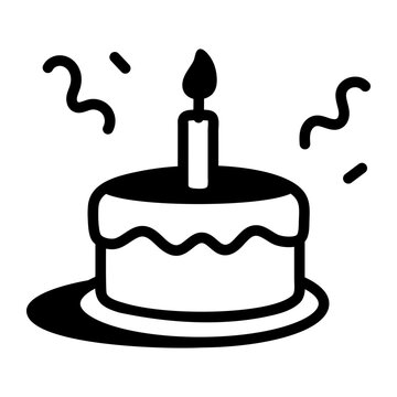 Hand-drawn doodle of a birthday cake with a candle, representing a celebration ritual, workplace milestones, and shared team occasions at work.