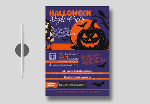 Halloween Night Party Event Flyer