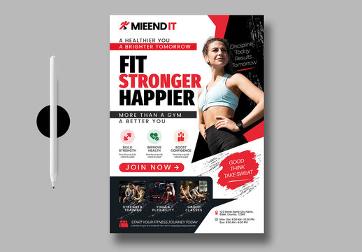 Modern Fitness Gym Workout Promotional Flyer