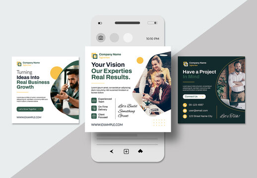 Social Media Post Design Template Layout