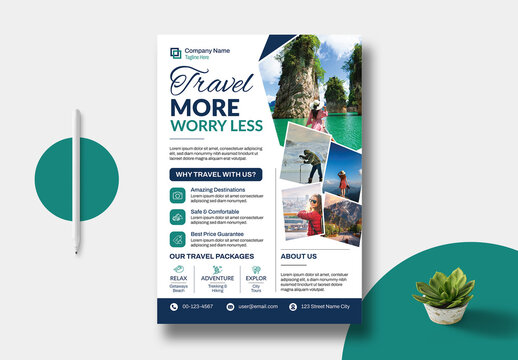 Travel Flyer Design Template Layout