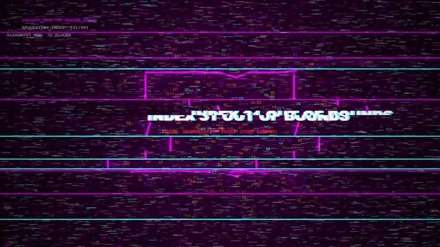 Abstract Digital Glitch Effect and Data Stream Motion Graphics.