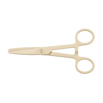 Surgical hemostat clamp with finger rings and locking mechanism