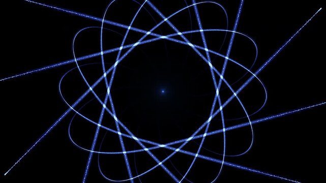 Sleek and impressive dynamic video footage featuring a Particle light-ray travel and converge effect.	