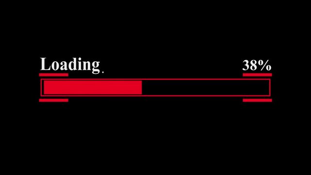 Creative horizontal Loading progress bar animation loading text , horizontal zero to hundred percent Loading bar downloading progress animation .