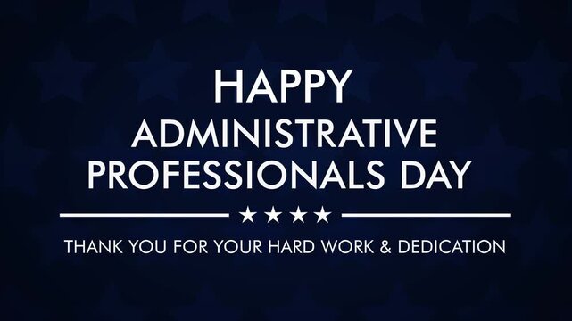 Happy Administrative Professionals Day Title Animation