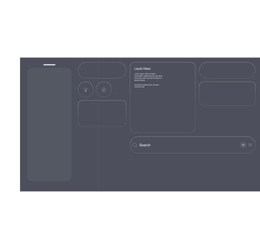 Minimal dark UI wireframe layout, modern dashboard web interface wireframe vector, digital app design components template