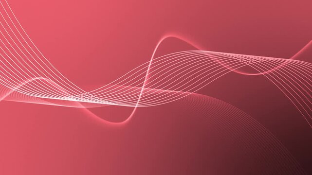 Elegant flowing lines forming overlapping sine-wave ribbons animation