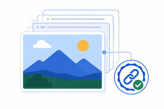 Content authenticity provenance metadata illustration
