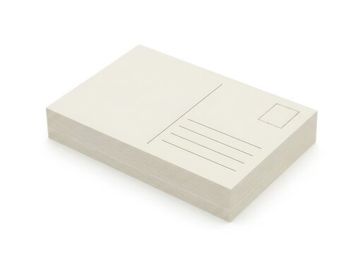 Minimalist beige envelope with address lines and stamp outline