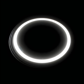 Minimalist glowing ring with bright light effect illustration