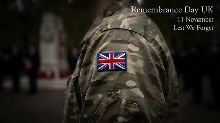 Obraz premium Honoring the fallen a remembrance day tribute to the bravery and sacrifice of service members in the united kingdom past and present