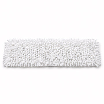 white chenille bath mat