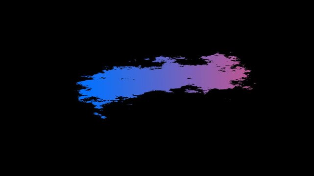 Blue and pink Paint Brush Stroke lower third Overlay with Transparent Background