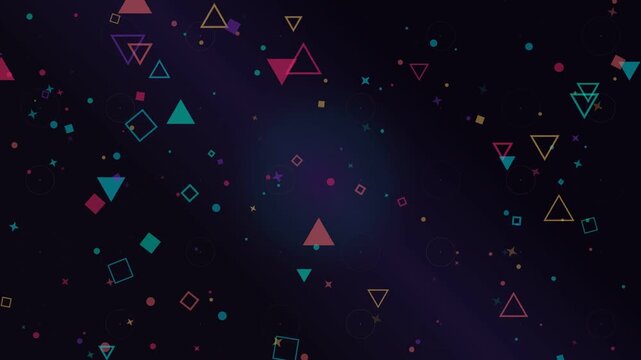 Colorful Geometric Shapes Seamless Pattern Background